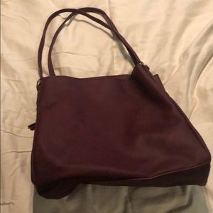 Large maroon purse